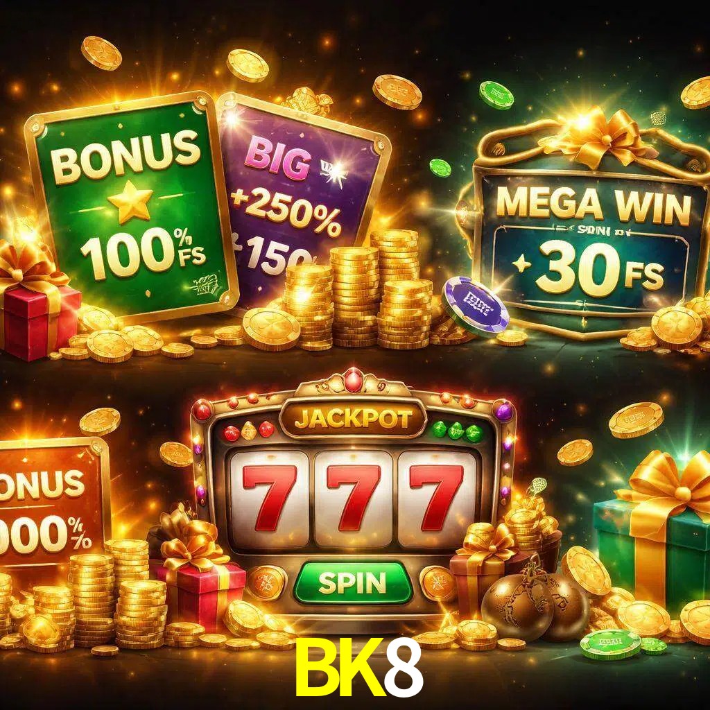 Tipos de bonos BK8 incluyendo recompensas de bienvenida y promociones continuas